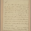 Letter to Gen. [Nathanael] Greene