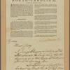 State of North-Carolina. In Convention, November 23, 1789. [Resolution enjoining the representatives of the state in Congress to apply for certain specified amendments to the constilution of the United States.] Signed in ms., Sam Johnston Pres. Countersig