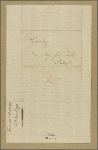 Letter to Gen. [Benjamin] Lincoln, Purisburgh [S. C.]