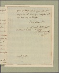 Letter to Gen. [Horatio] Gates