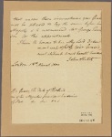 Letter to the Duke of Portland