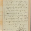 Letter to Lieut. Col. Nisbet Balfour, Commandant at Charleston