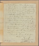 Letter to Lieut. Col. Nisbet Balfour, Commandant at Charleston