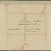 Letter to Lieut. Col. [Nisbet] Balfour, Charles Town