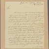 Letter to Gen. [James] Paterson [Charleston?]