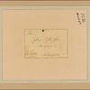 Letter to Joshua Fisher, Merchant in Philadelphia