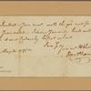 Letter to Nicholas Jones, Bloomingdales