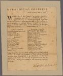 In Provincial Congress, New-York, Dec. 12, 1775. [Having learned that a number of disaffected persons in Queen's County have received arms from the Asia, twenty-six men, charged as the principals, are ordered to appear before Congress on the 19th.] Signed
