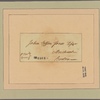 Letter to John Coffin Jones, Esq.