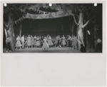 Carol Haney (center), Shirley MacLaine (2nd from left), and cast in the stage production Pajama Game