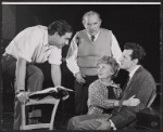 John Frankenheimer, Ed Begley, Janet Gaynor and Steven Hill in the stage production The Midnight Sun