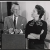 Claude Allister and Nancy Kelly in rehearsal for the stage production A Mighty Man is He