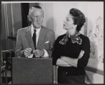 Claude Allister and Nancy Kelly in rehearsal for the stage production A Mighty Man is He