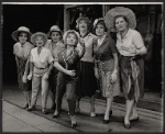 Molly Picon [center] and unidentified others in the stage production Milk and Honey