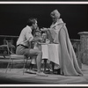 Paul Roebling and Hermione Baddeley in the stage production The Milk Train Doesn't Stop Here Anymore