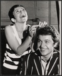 Joan Darling and Paul Collins in rehearsal for the stage production A Minor Adjustment