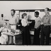 Bette Davis, David Sabin, Dody Goodman, Dorian Harewood and Lee Goodman in rehearsal for the pre-Broadway tryout of the stage production Miss Moffat