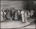 Earle Hyman [center] and unidentified others in the stage production Mister Johnson