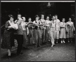 Kaye Ballard, Eli Mintz [left] and unidentified others in the stage production Molly