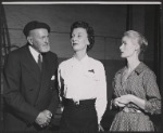 Neil Fitzgerald, Patricia Jessel and Maureen Hurley in rehearsal for the stage production Monique