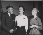 Neil Fitzgerald, Patricia Jessel and Maureen Hurley in rehearsal for the stage prodution Monique