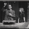 Denholm Elliott and Deirdre Owen in the stage production Monique