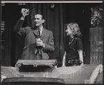 Denholm Elliott and Deirdre Owen in the stage production Monique