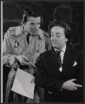 Jonathan Frid and Dee Victor in the stage production The Moon in the Yellow River