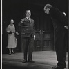 Anne Meacham, Wally Cox and Michael Hordern in the stage production Moonbirds