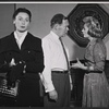 Siobhan McKenna, Myron McCormick and Vicki Cummings in rehearsal for the stage production Motel