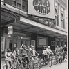 Ensemble publicity photo outside the theatre for the stage production Mother Earth