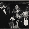 Lewis Arlt, Michael Durrell, Jane Hoffman and Richard Woods in the stage production Murder Among Friends