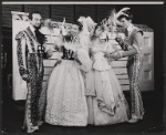 Alfred Drake, Katharine Hepburn [left] and unidentified others in the 1957 Stratford Festival stage production of Much Ado About Nothing