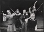 Patrick Hines, Joseph Wiseman [center] and unidentified others in the 1966 American Shakespeare Festival production of Murder in the Cathedral