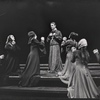 Joseph Wiseman [center] and unidentified others in the 1966 American Shakespeare Festival production of Murder in the Cathedral