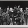Joseph Wiseman [center] and unidentified others in the 1966 American Shakespeare Festival production of Murder in the Cathedral