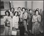 Karen Ludwig [left], Bruce McGill [center] and unidentified others in the stage production Museum