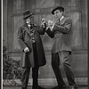 Cliff Hall and Forrest Tucker in the touring stage production The Music Man