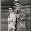 Joan Weldon and Forrest Tucker in the touring stage production The Music Man