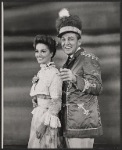 Joan Weldon and Forrest Tucker in the touring stage production The Music Man