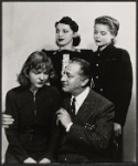 Elaine Barrie [back row at left], John Barrymore [front row at right] and unidentified others in publicity photo for the stage production My Dear Children