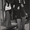 Anne Rogers, Hugh Dempster and Brian Aherne in the 1957 tour of the stage production My Fair Lady