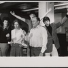 Bill Gerber, Virginia Vestoff, Richie Schechtman [child actor], E. G. Marshall and Steve Elmore in rehearsal for the stage production Nash at Nine