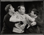 Lawrence Pressman, Dennis O'Keefe and Martin Sheen in the stage production Never Live Over a Pretzel Factory