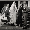 Dennis O'Keefe and ensemble in the stage production Never Live Over a Pretzel Factory
