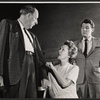 Paul Ford, Maureen O'Sullivan and Orson Bean in rehearsal for the stage production Never Too Late