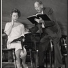 Maureen O'Sullivan and Paul Ford in rehearsal for the stage production Never Too Late