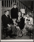 Arthur Godfrey, Richard Mulligan, Maureen O'Sullivan and Bette Lieb in the stage production Never Too Late