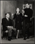 Arthur Godfrey, Maureen O'Sullivan and Richard Mulligan in the stage production Never Too Late