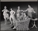 Virginia Martin [left], Inga Swenson [sofa] and unidentified others in the stage production New Faces of 1956